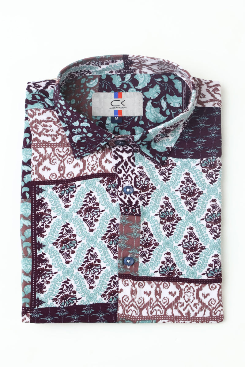 Maroon Print Shirt