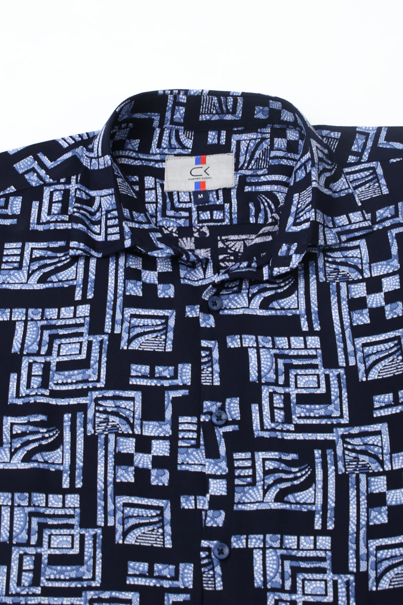 NavyBlue Print Shirt