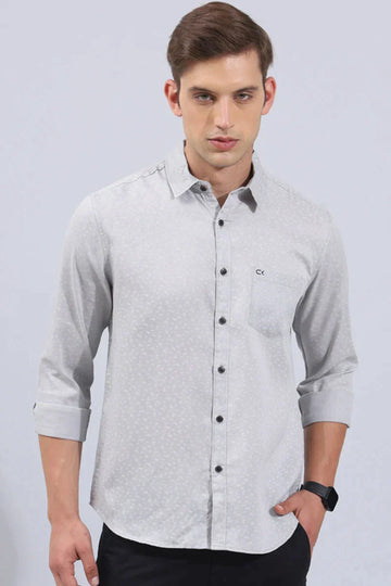 Grey Print Shirt