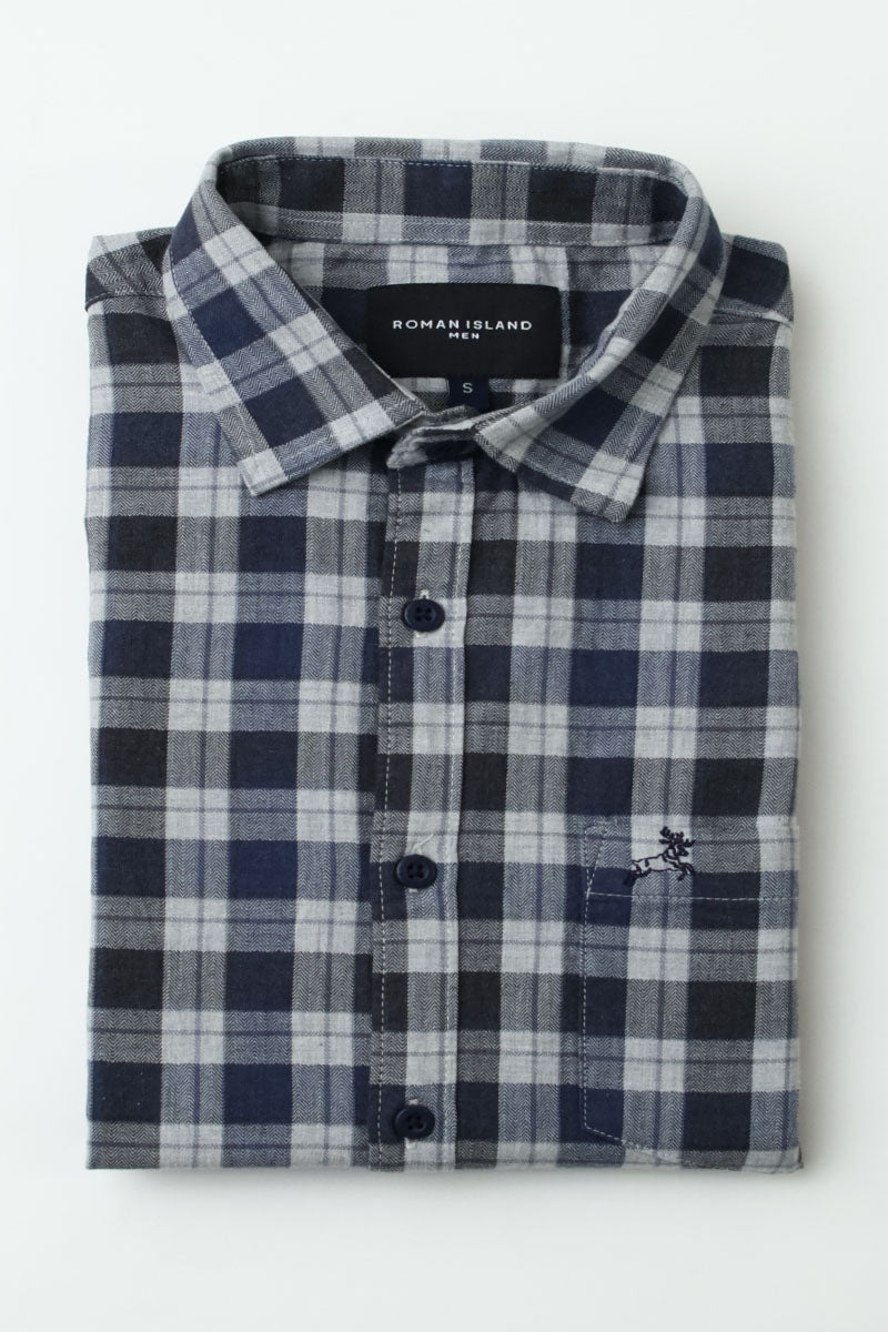 NavyBlue Checks Shirt