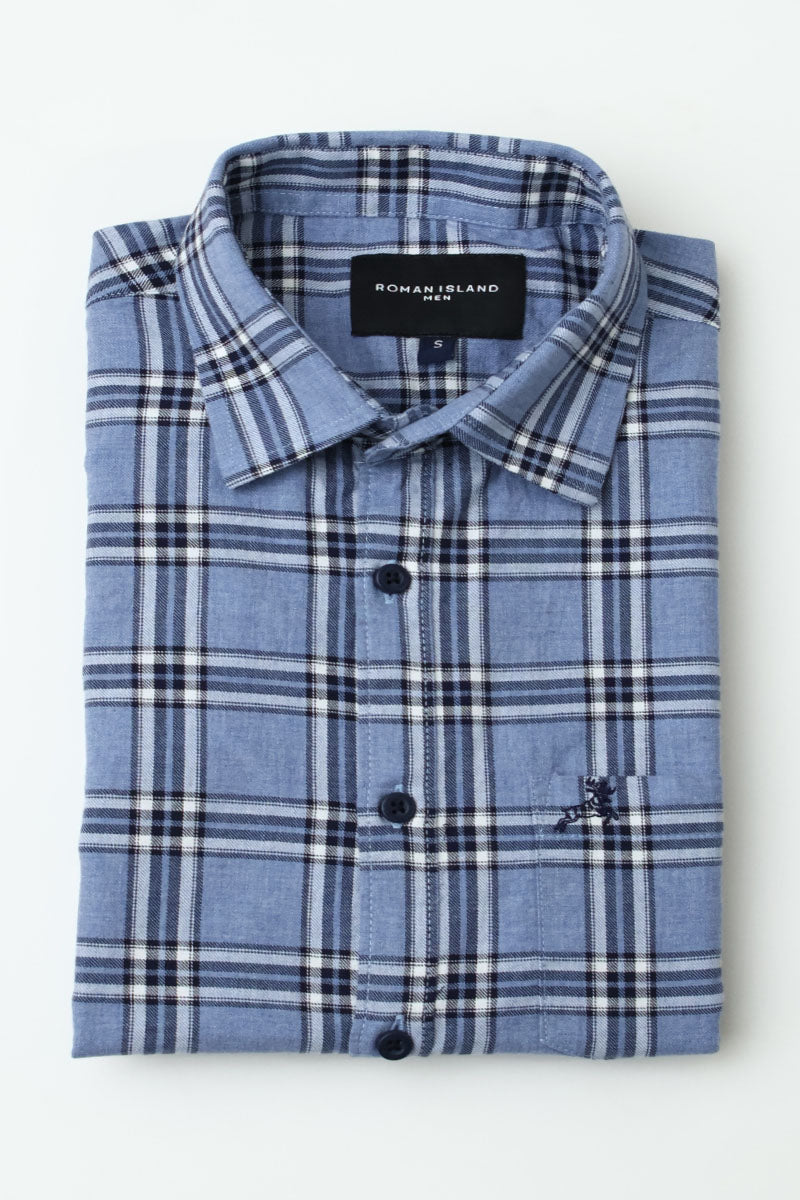 SkyBlue Checks Shirt