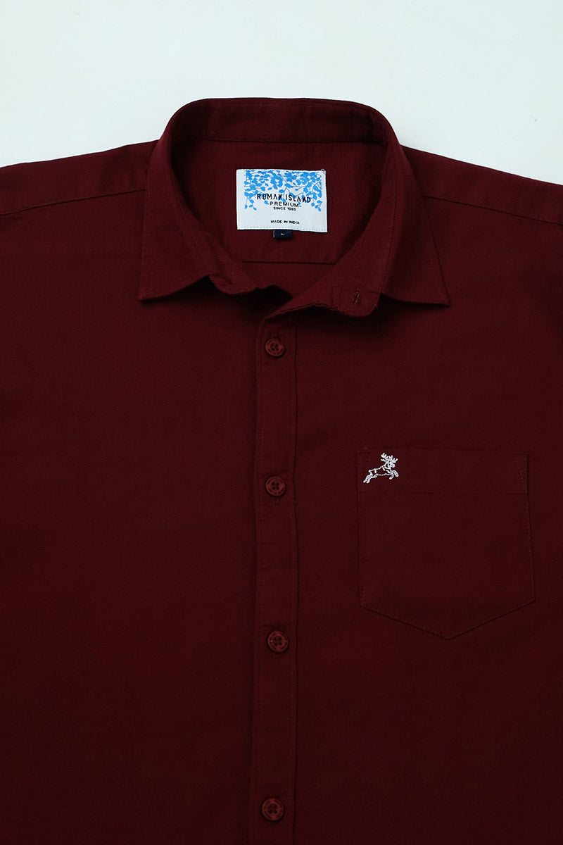 Maroon Plain Shirt