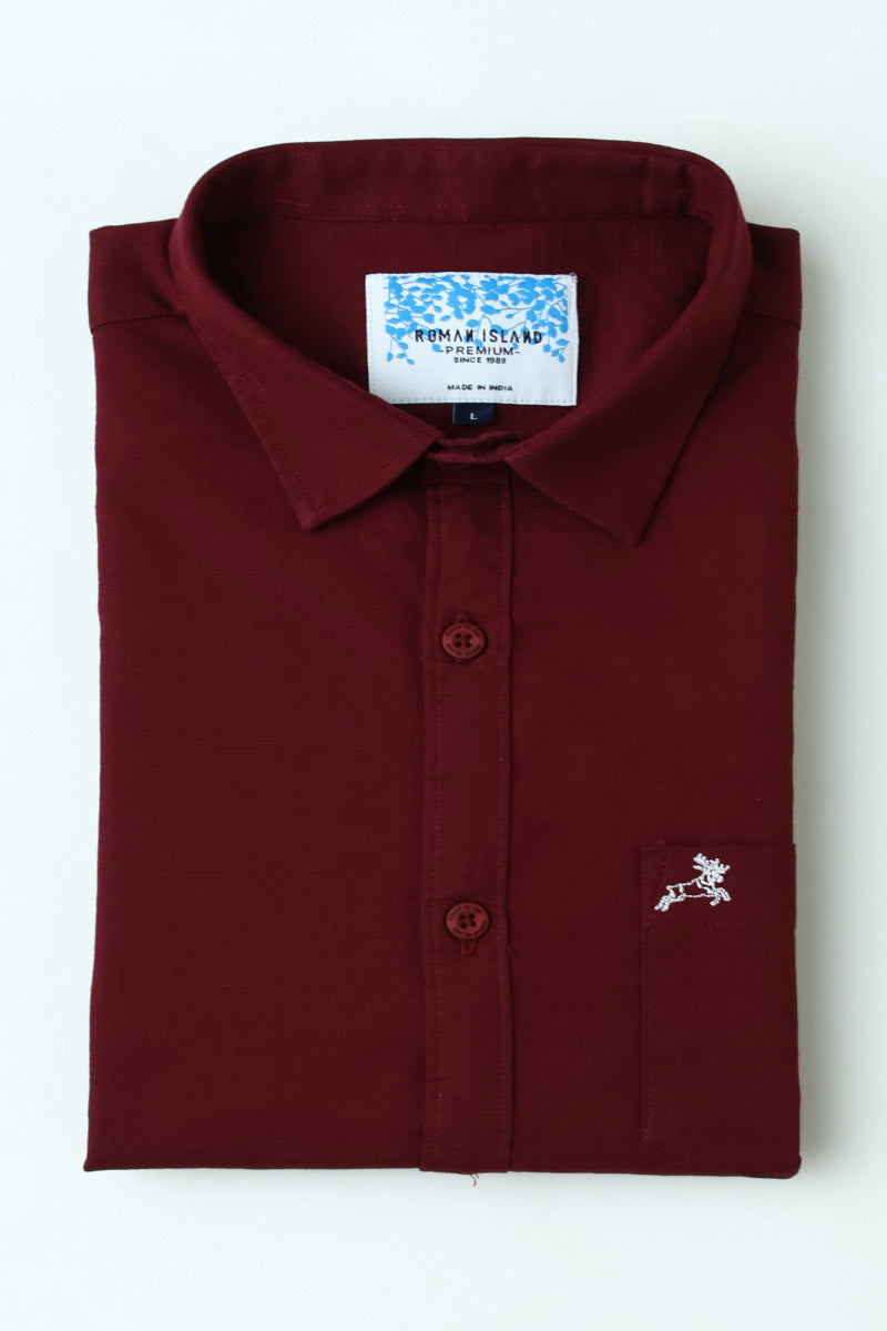 Maroon Plain Shirt