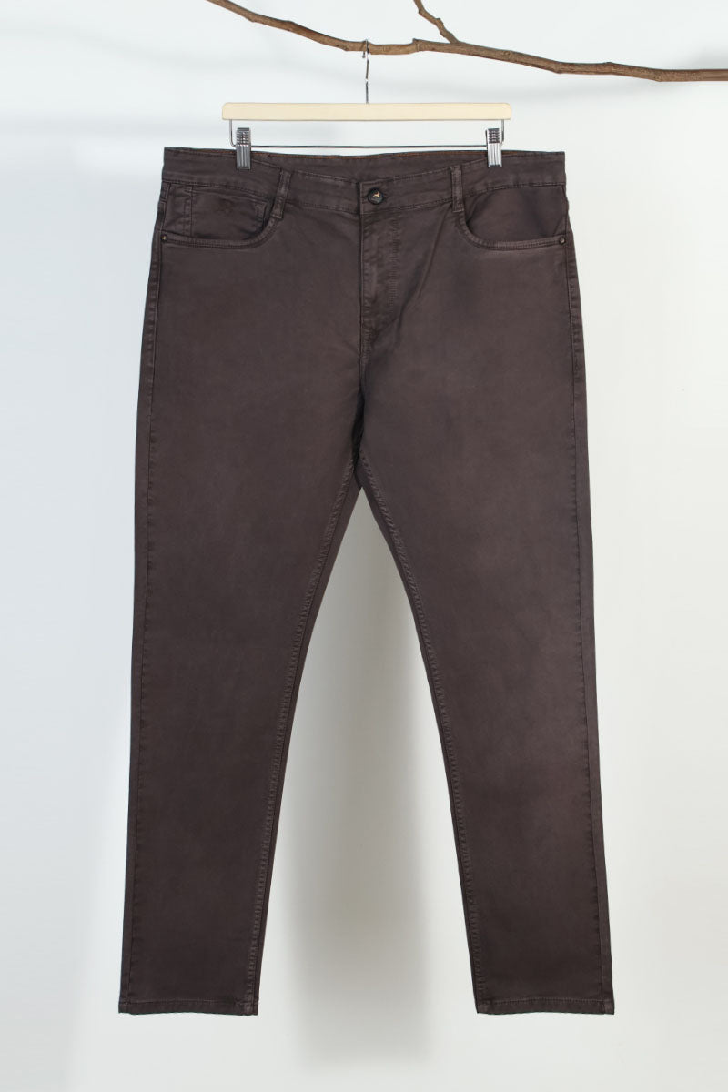 Brown Plain Jeans