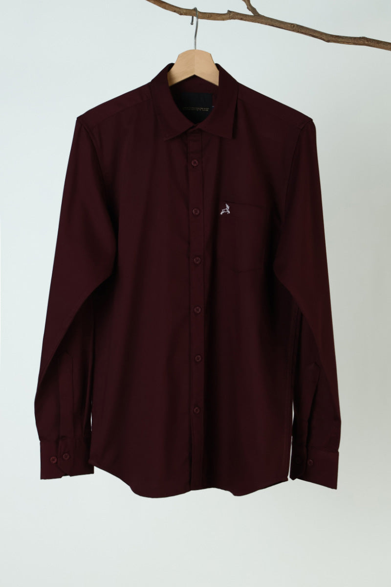 Maroon Plain Shirt