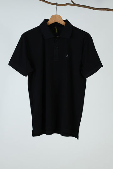 Black Plain Polo