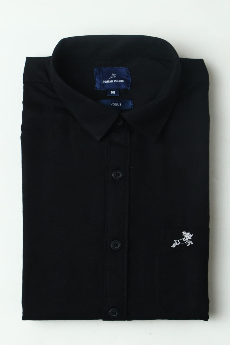 Black Plain Shirt