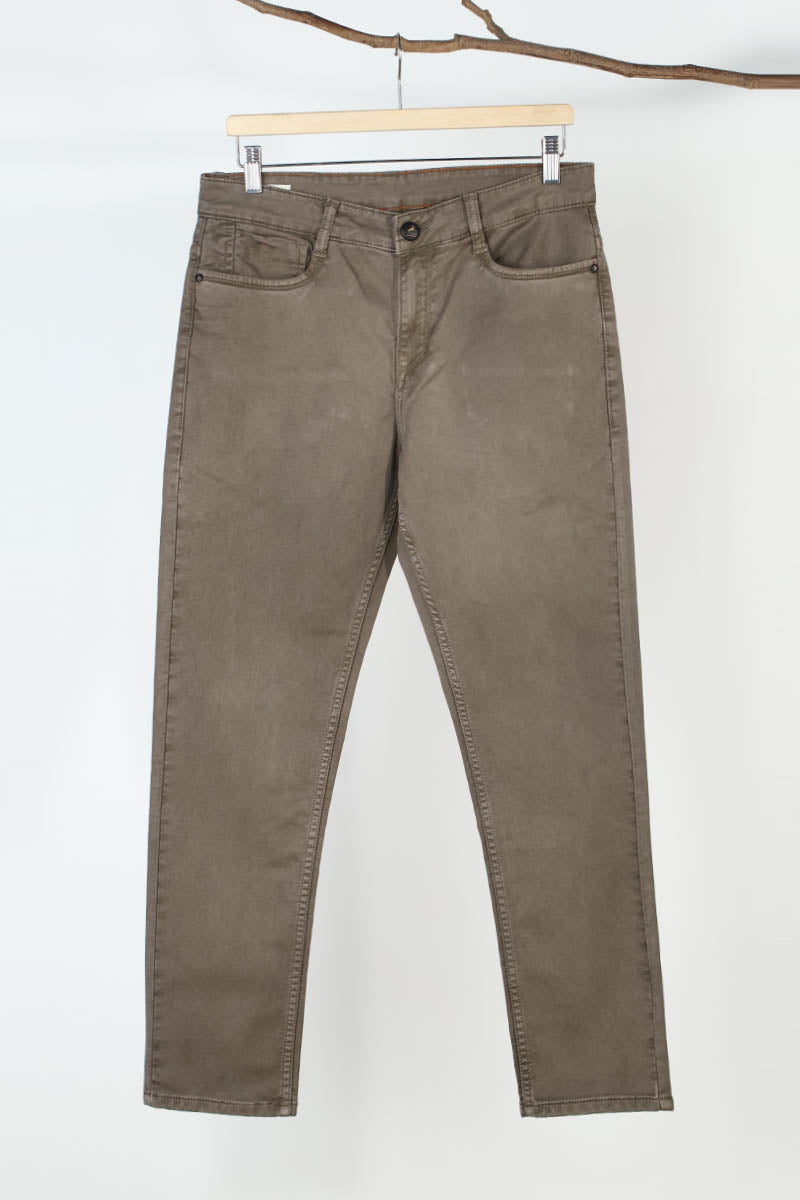 Brown Plain Jeans