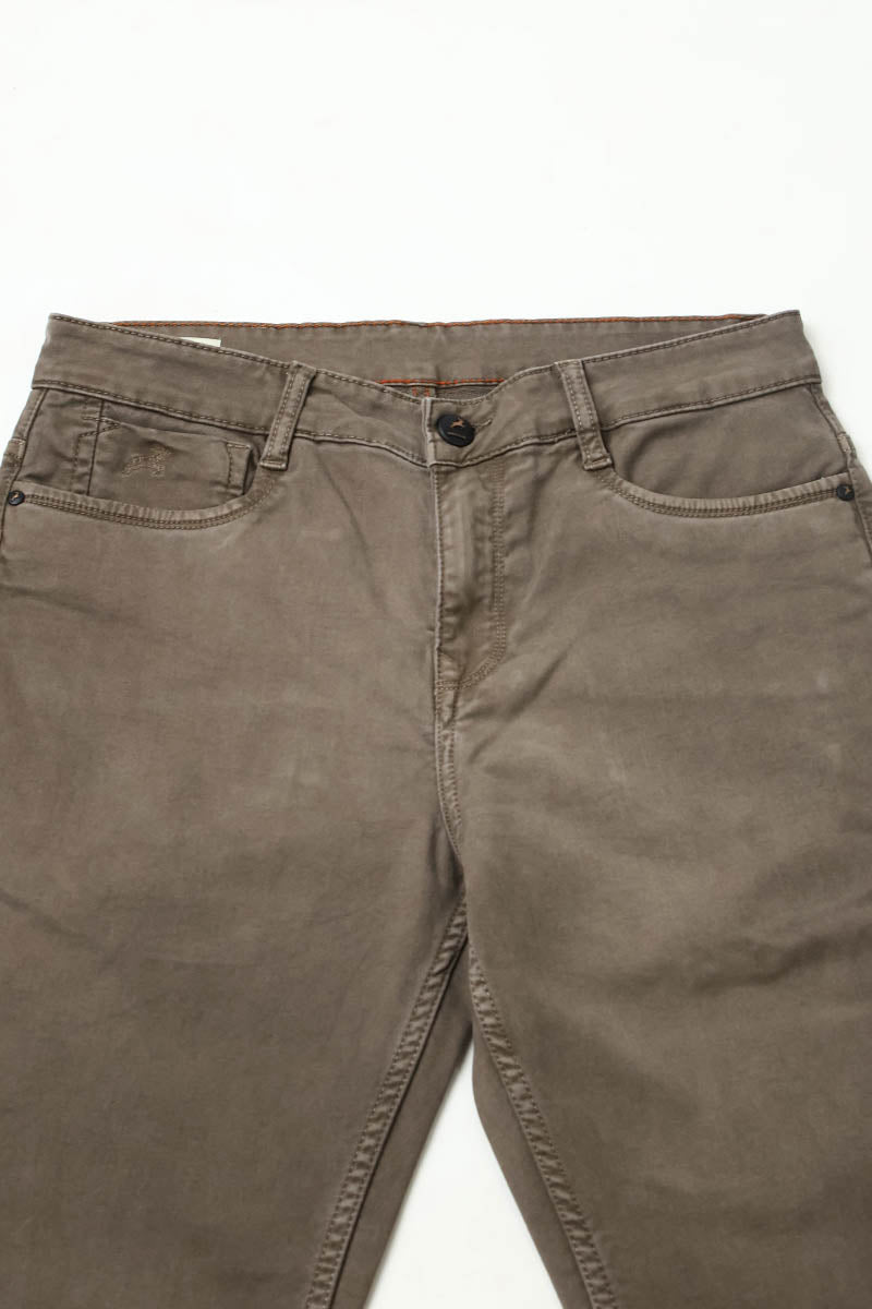 Brown Plain Jeans