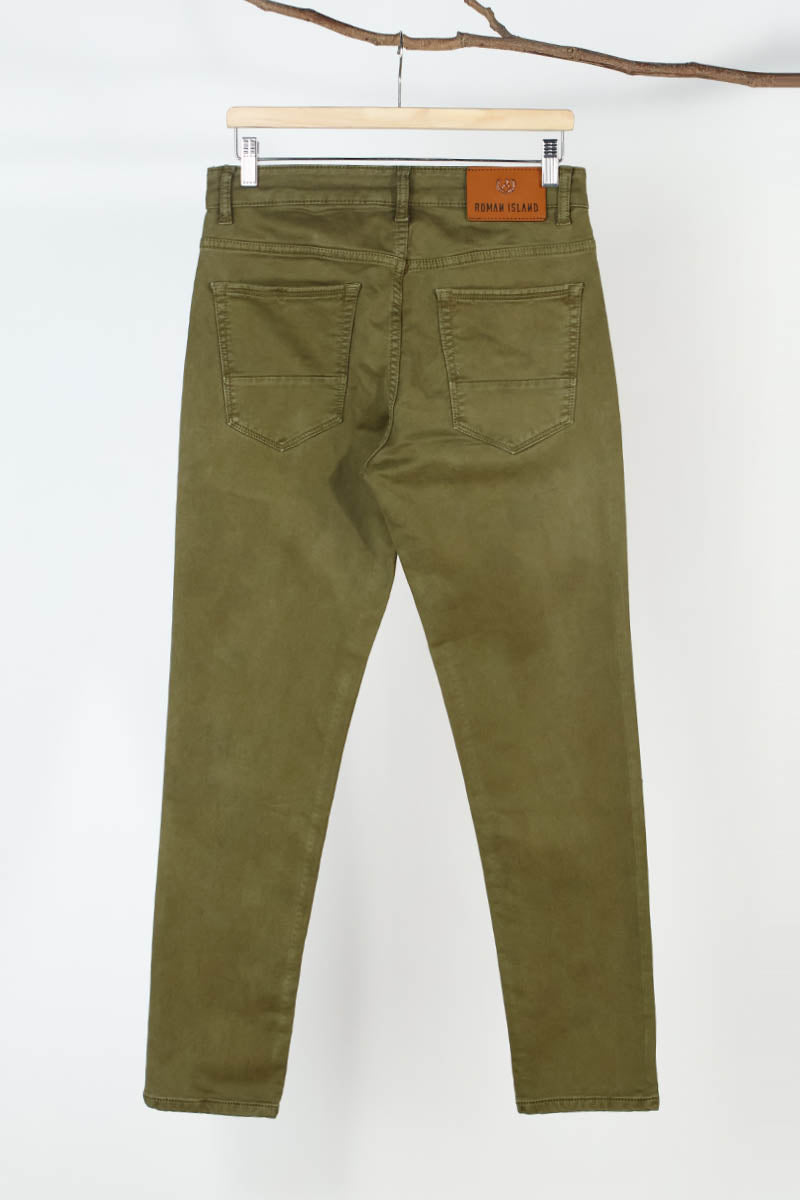 Green Plain Jeans