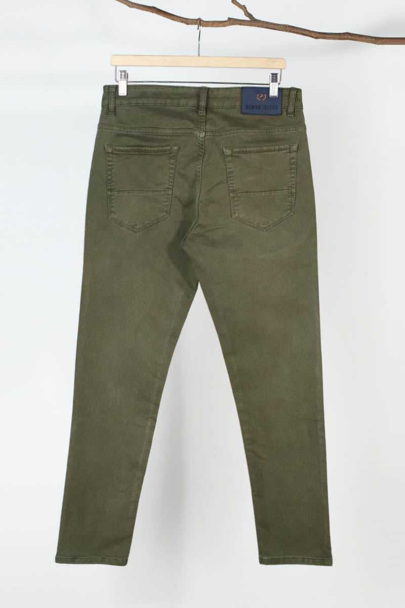 Green Plain Jeans