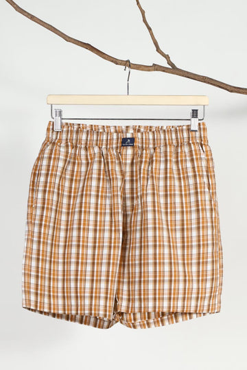 Orange Checks Boxer