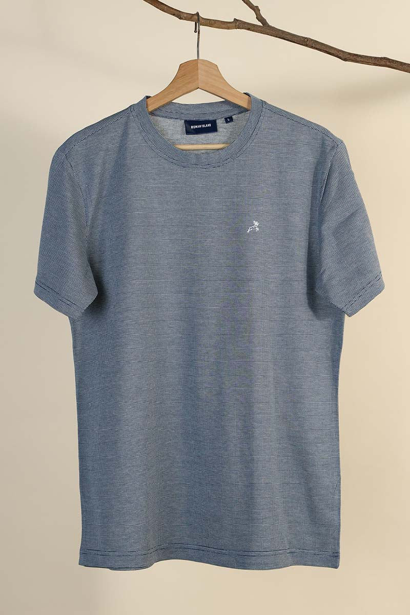 Jacquard Round Neck Tee