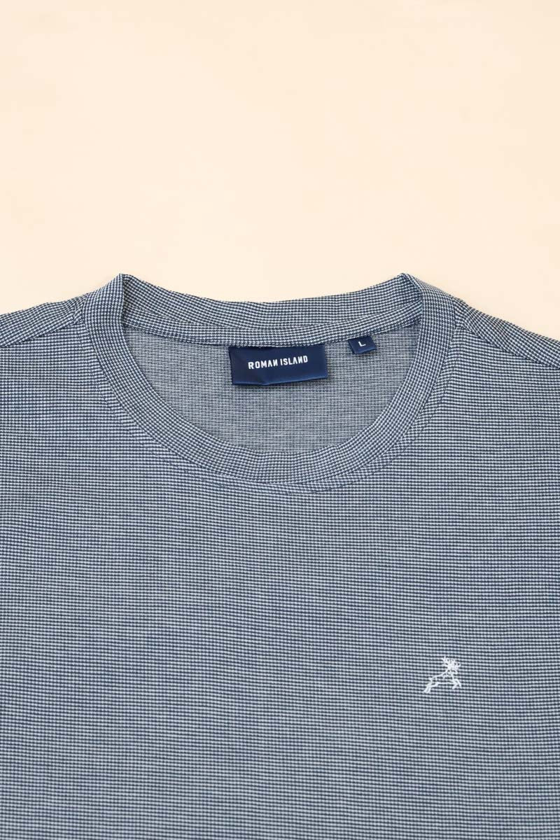Jacquard Round Neck Tee