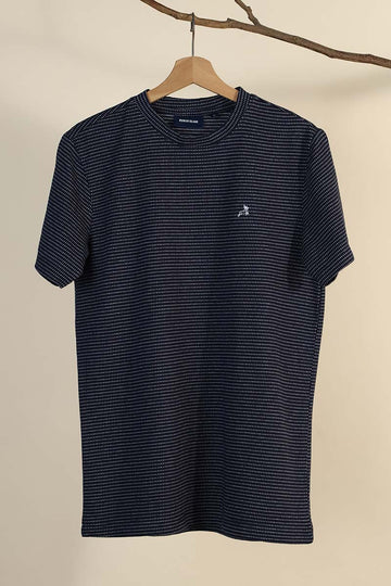 Jacquard Round Neck Tee