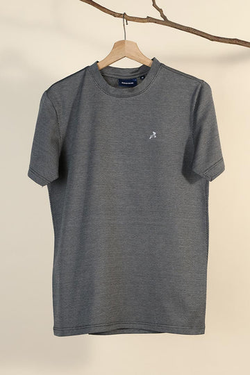 Jacquard Round Neck Tee