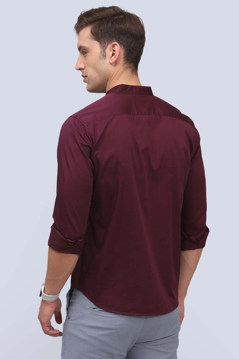 Maroon Plain Shirt