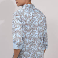 SkyBlue Print Shirt