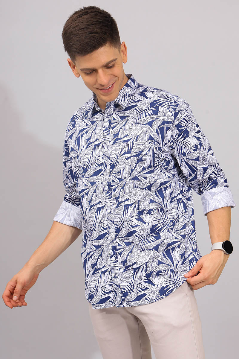 NavyBlue Print Shirt