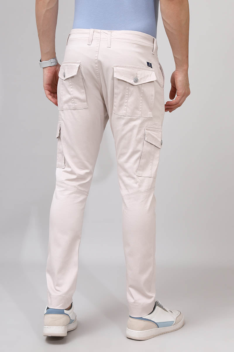 Cream Plain Trouser