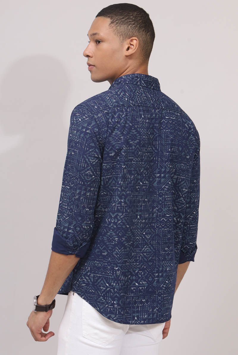 Blue Print Shirt