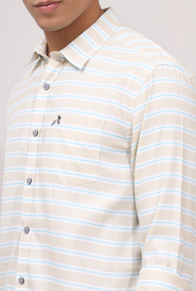 Cream Stripes Shirt