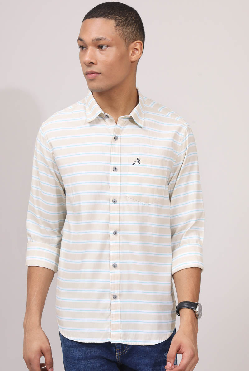 Cream Stripes Shirt