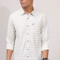 Cream Stripes Shirt