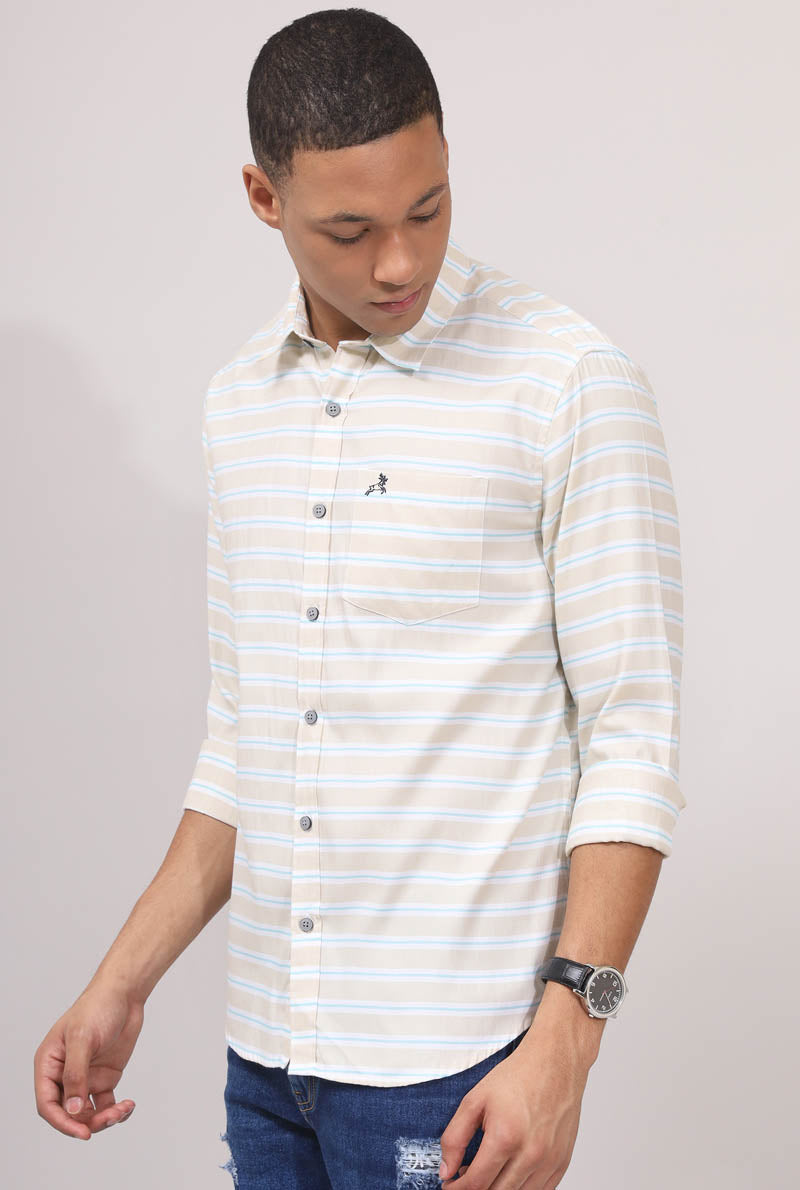 Cream Stripes Shirt