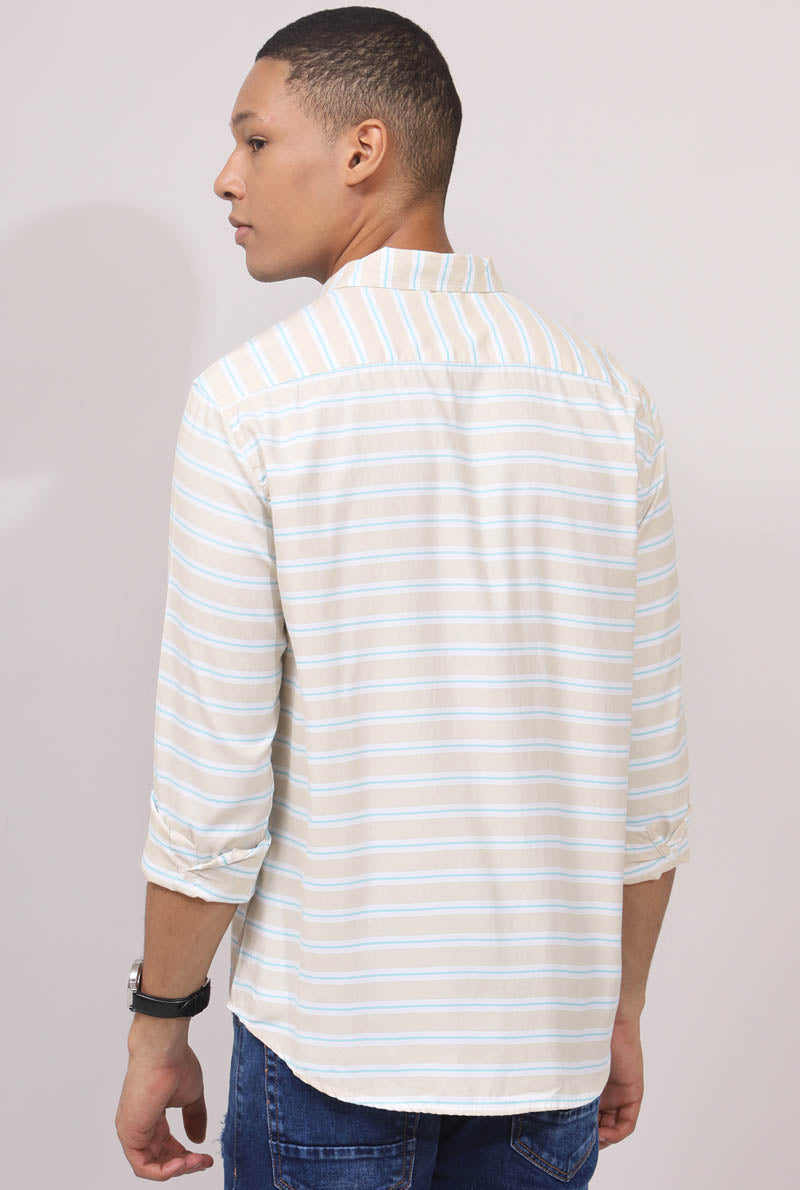 Cream Stripes Shirt