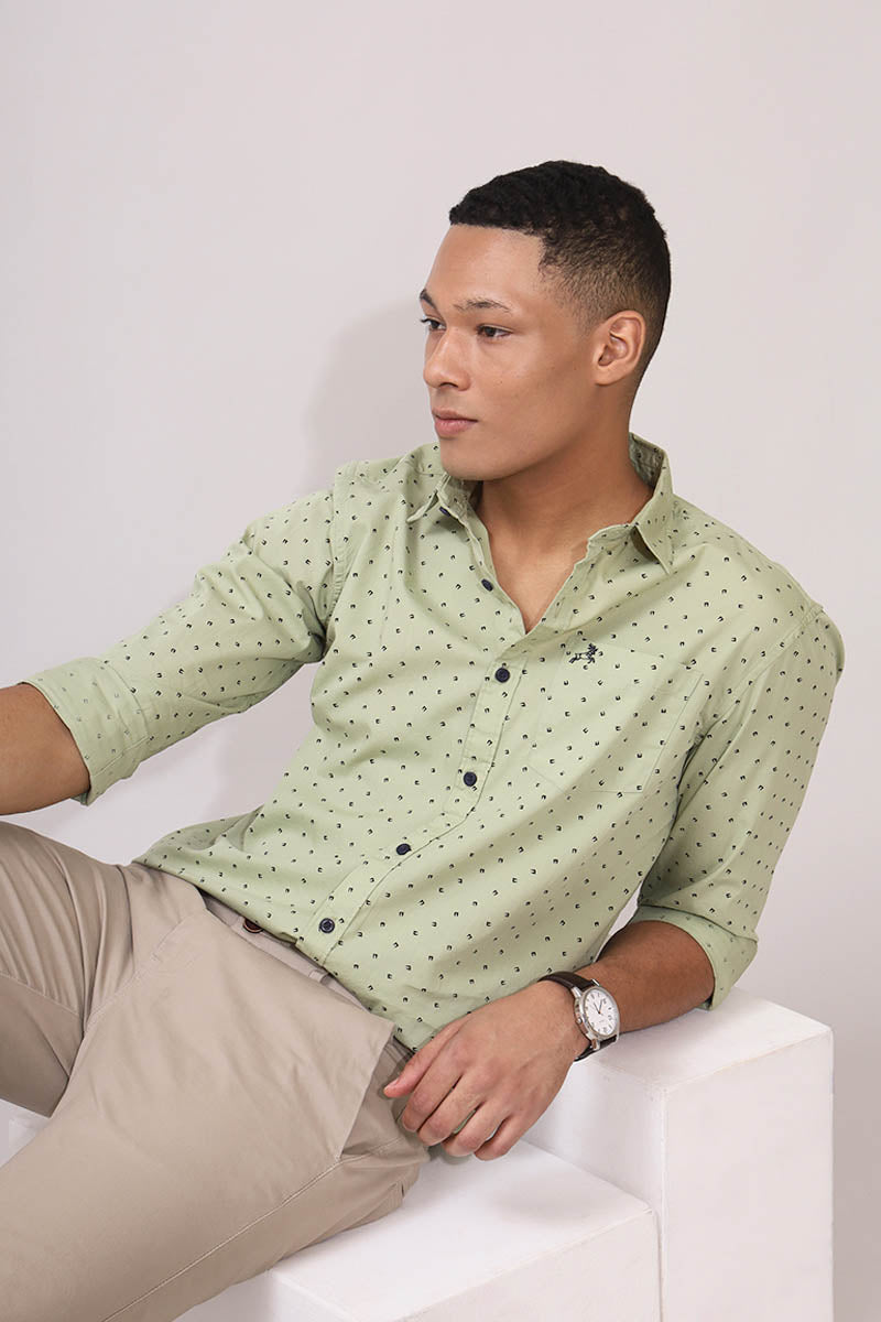 Green Print Shirt