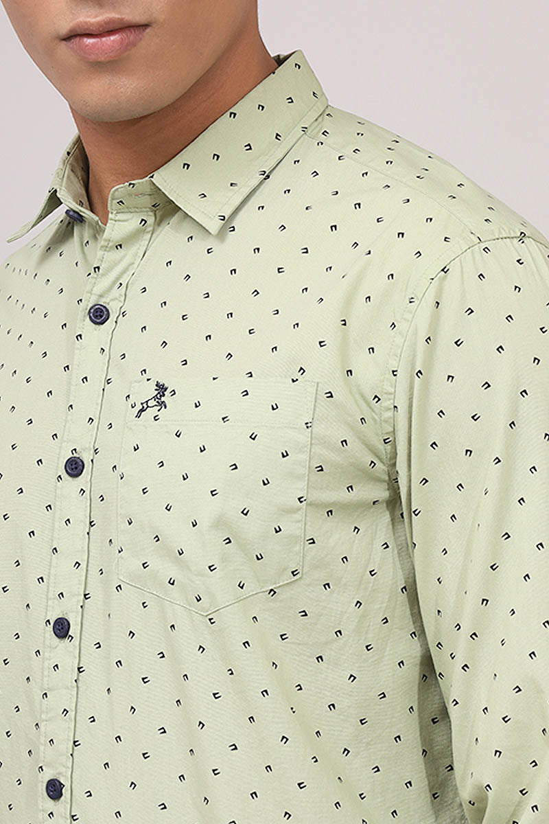 Green Print Shirt