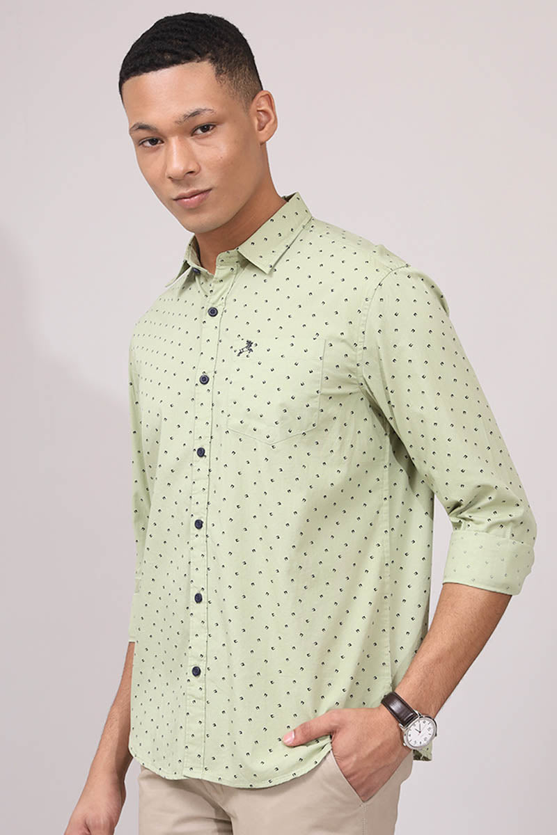 Green Print Shirt