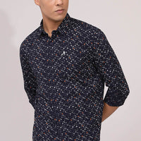 NavyBlue Print Shirt