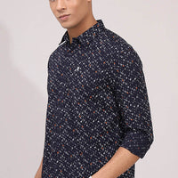 NavyBlue Print Shirt