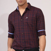 Maroon Checks Shirt