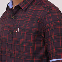 Maroon Checks Shirt