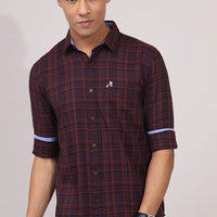 Maroon Checks Shirt