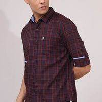 Maroon Checks Shirt