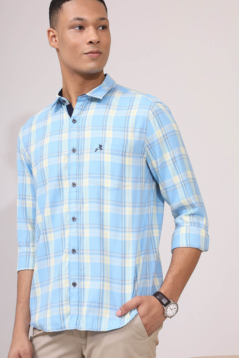 SkyBlue Checks Shirt