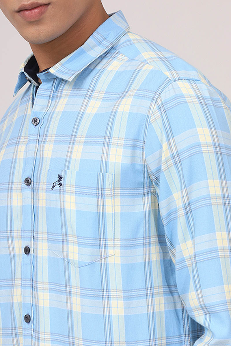 SkyBlue Checks Shirt