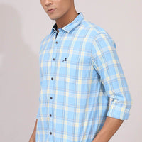 SkyBlue Checks Shirt