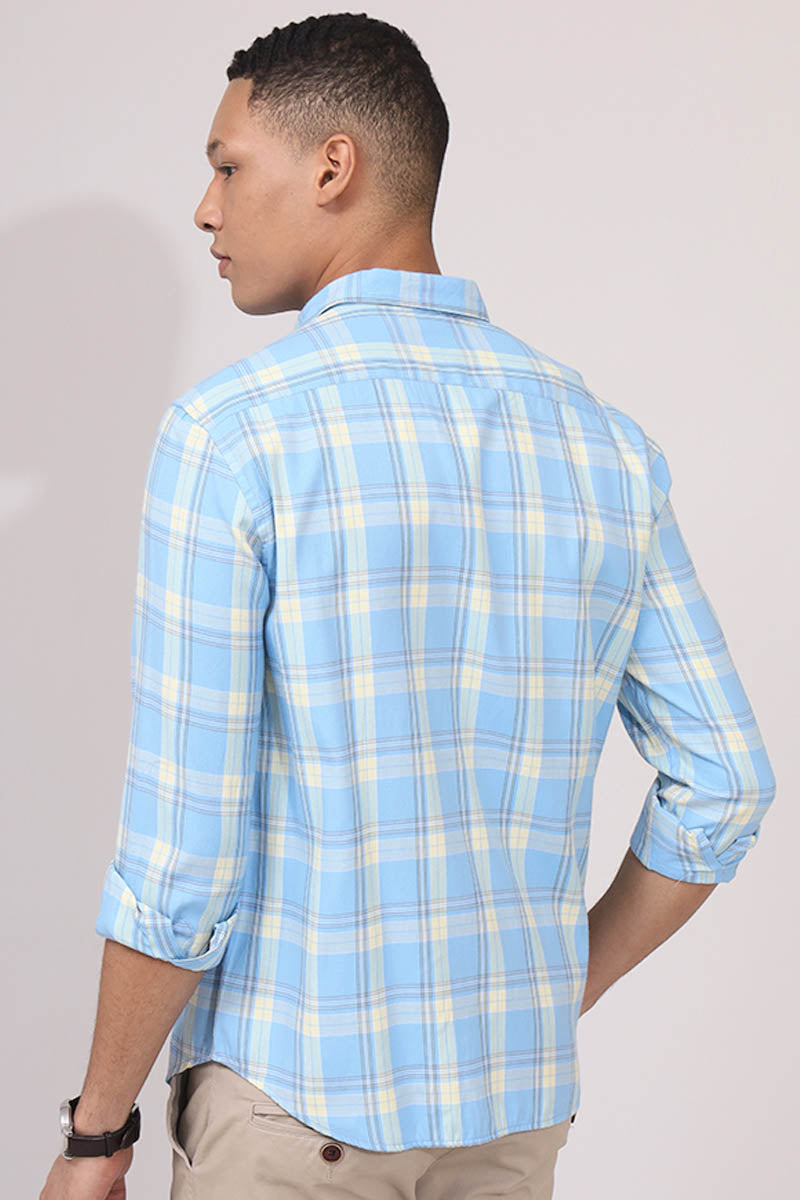 SkyBlue Checks Shirt