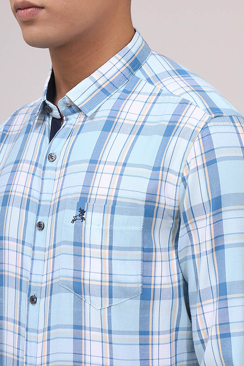 SkyBlue Checks Shirt