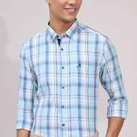 SkyBlue Checks Shirt