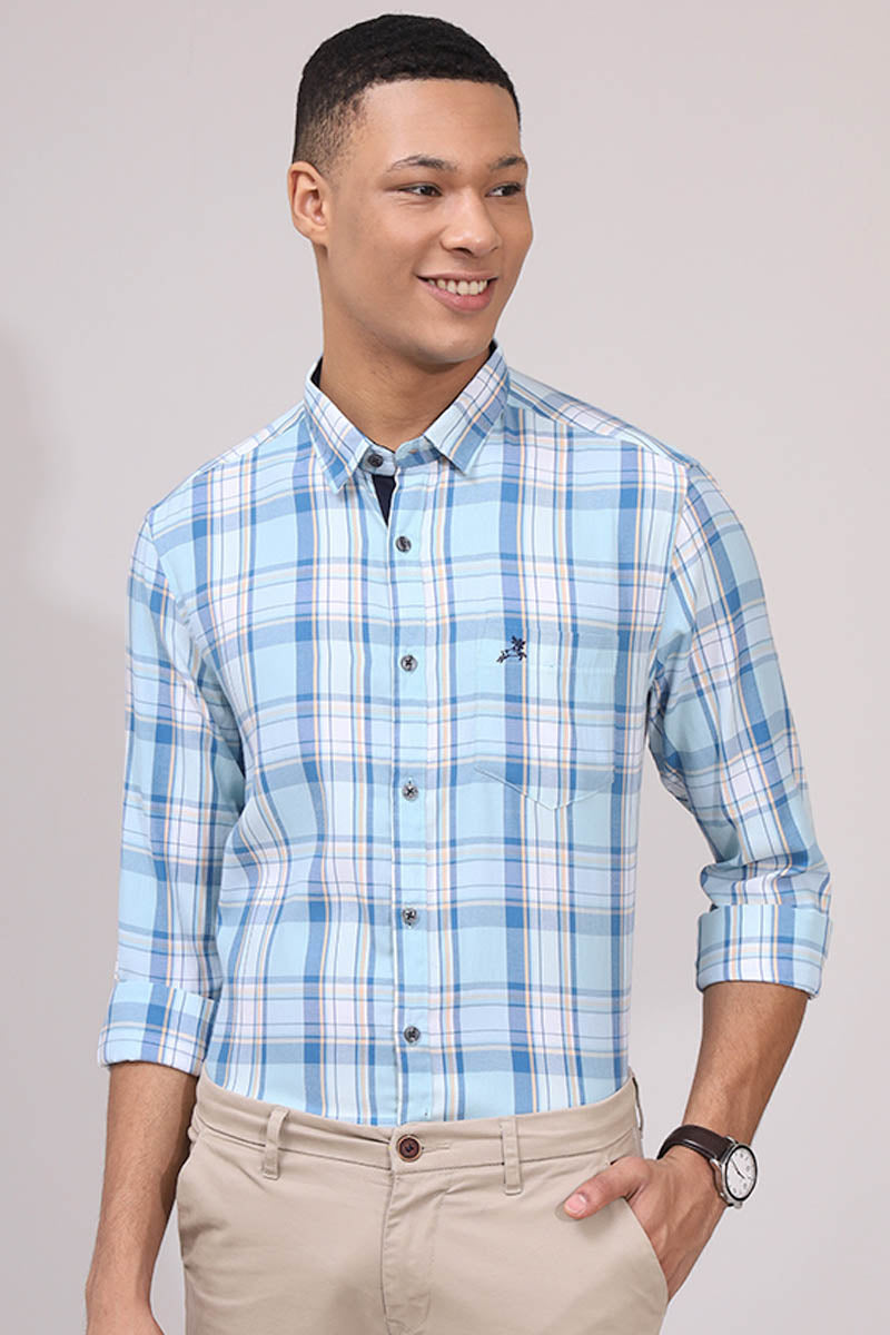 SkyBlue Checks Shirt