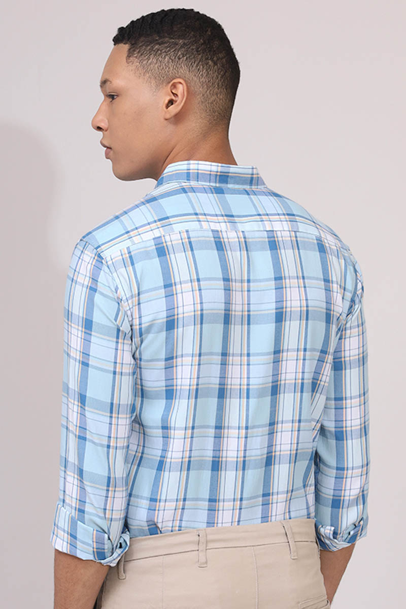 SkyBlue Checks Shirt