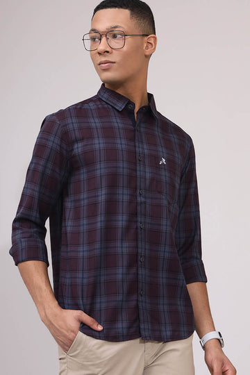 Maroon Checks Shirt