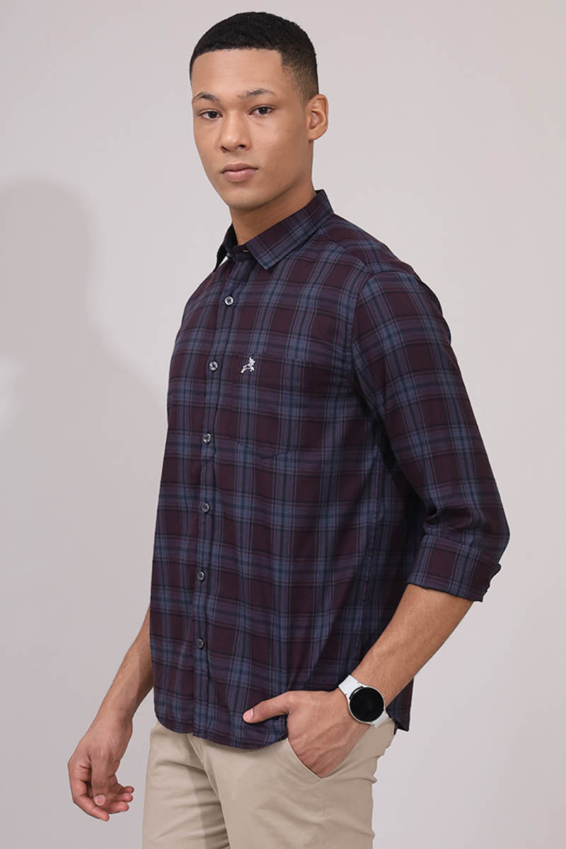 Maroon Checks Shirt