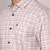 Beige Print Shirt